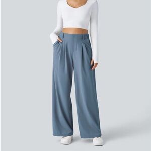 Halara Flex™ High Waisted Pocket Wide Leg Waffle Work Pants Mountain Spring